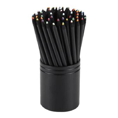 日本nakabayashi仲林进口彩虹铅笔荧光色彩铅笔一笔多色四色彩芯七色铅绘图标记笔涂鸦笔漫画学生用填色笔