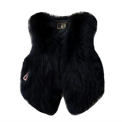 海宁狐狸毛皮草女短款新款马甲