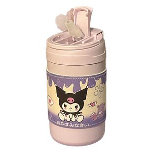 卡通小狗水杯女生颜值可爱保温杯不锈钢学生大容量带吸管便携杯子