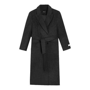 MULVAN羊毛双面呢大衣女秋冬新款高级感宽松韩版长款毛呢外套