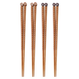 芬兰Marimekko Unikko罂粟花筷子实木家用防滑尖头可爱套装餐具