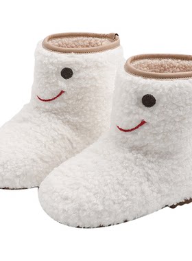 女童毛毛靴宝宝笑脸雪地靴