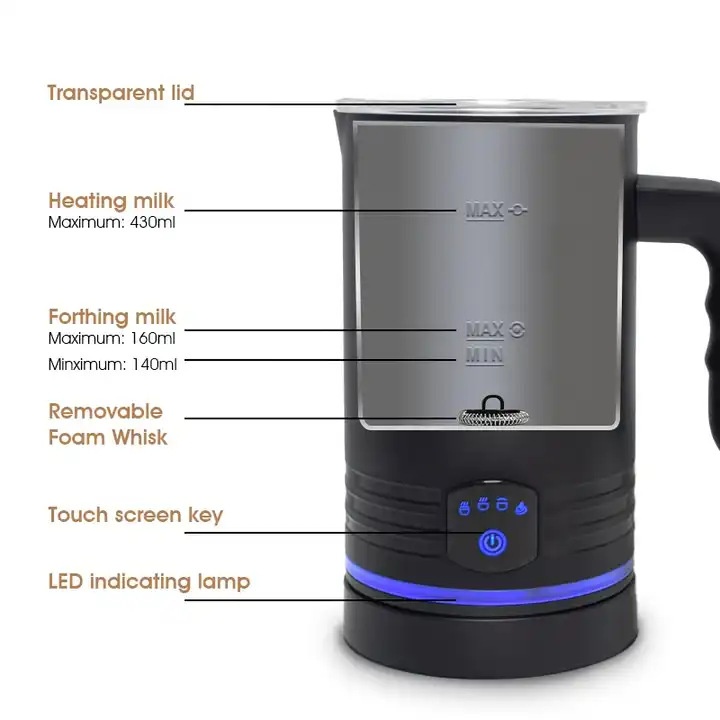 高转速磁悬电动式家用打奶器打泡机奶泡器壶冷热搅拌热奶杯