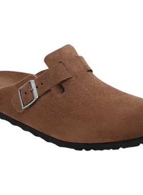 BIRKENSTOCK勃肯绒面革包头拖鞋