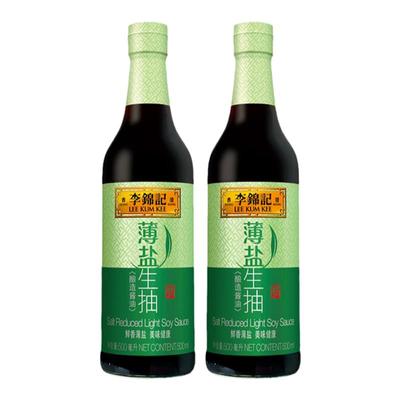 薄盐生抽酱油李锦记500ml1.75L