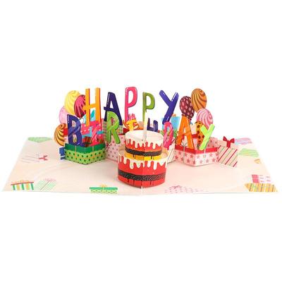 生日贺卡吹蜡烛立体3d录音定制写字音乐礼物创意高级感祝福3d卡片
