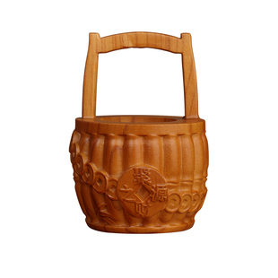 董易林吉祥物一桶金聚财之源桃木摆件厨房卫生间洗手池下方橱柜