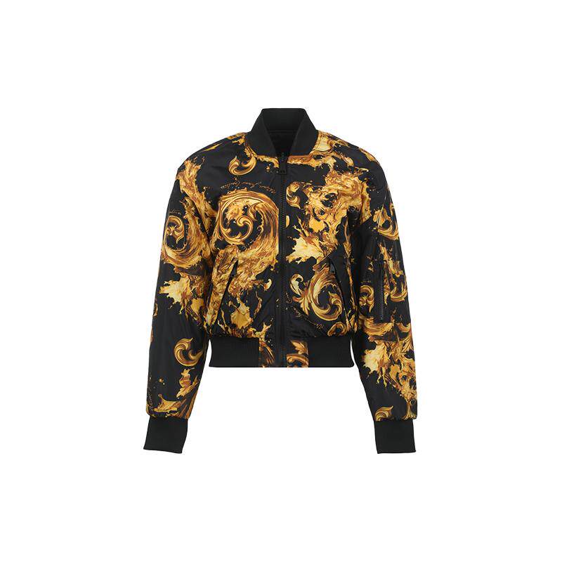 【自营】Versace Jeans Couture女士双面穿印花飞行员夹克外套
