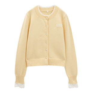 IEF/爱依服【微胖】薄外套上衣2025秋装新款法式大码女毛针织开衫