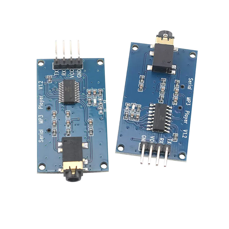 YX5300 兼容YX6300 UART TTL串行MP3音乐播放器模块Micro SD