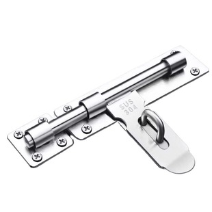 304不锈钢插销门栓明装老式大号防盗门挂锁免打孔木门固定门锁扣