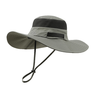 MISSION UV遮阳帽男士防紫外线遮脸夏渔夫帽钓鱼帽户外太阳防晒帽