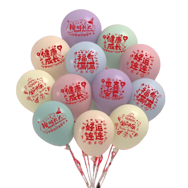 生日快乐气球周岁儿童宝宝满月