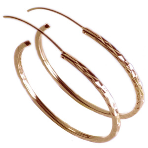 s925纯银镀玫瑰金大圈圈耳环闪亮耳圈欧美风女神高档洋气彩银耳饰