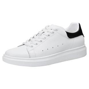 高尼增高鞋男8cm春夏小白鞋真皮厚底板鞋男潮流内增高男士休闲鞋