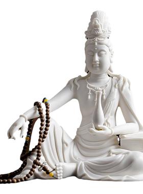 晨翔陶瓷水月观音观自在摆件