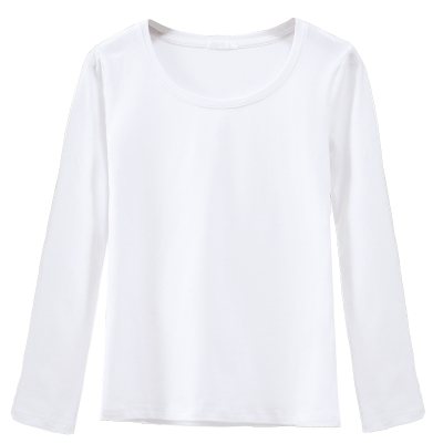 纯棉宽松长袖t恤女时尚简约长袖