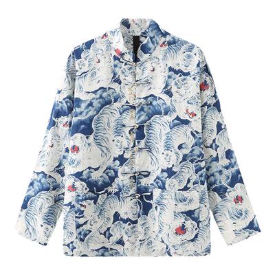 碧海潮生新款中国风国潮亚麻唐装