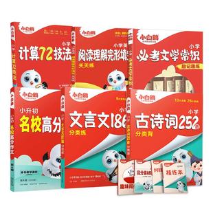 2026新小白鸥欧鸽星空小升初满分作文写作技巧古诗词252首文言文186篇三四五六年级小学生同步作文书必背小古文语文专项训练
