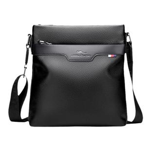 男士单肩包休闲商务头层牛皮真皮软牛皮斜挎包背包男包包挂包竖款