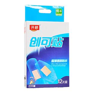 开颜 创可贴(超薄透明防水) 12片/盒