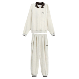 Turn Signal时尚翻领运动套装女春季2026新款休闲卫衣卫裤两件套