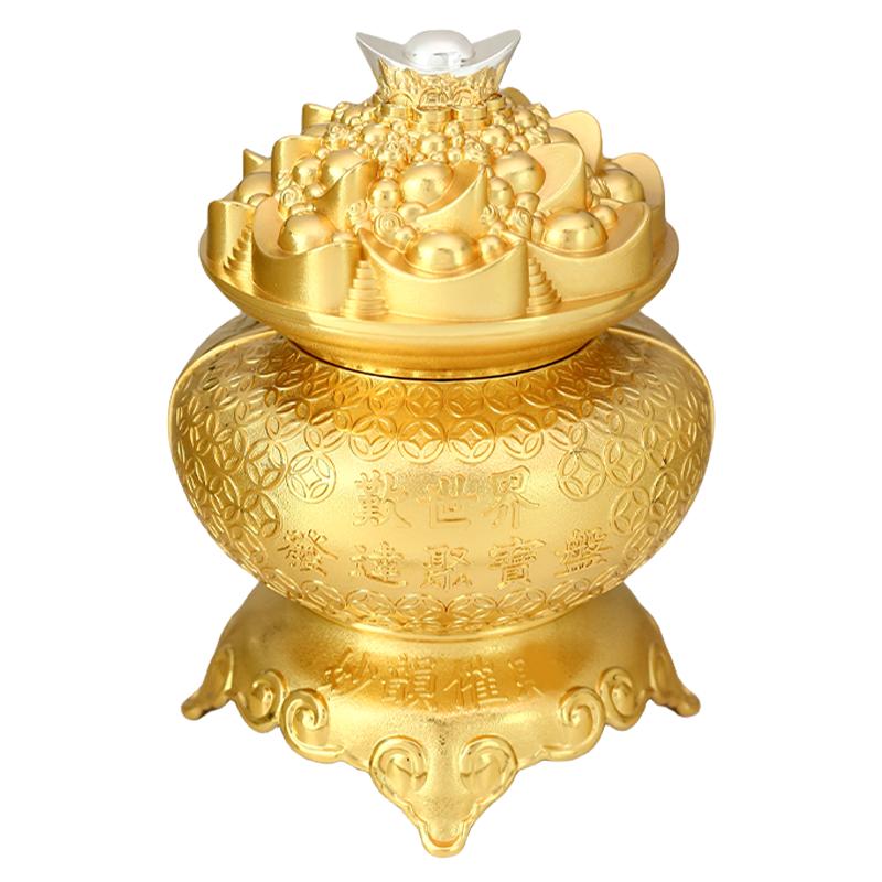 原装正品李居明常年吉祥物【聚宝盆音乐盒】摆件九运家居办公摆设