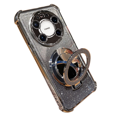 适用华为mate80promax闪粉镜子壳