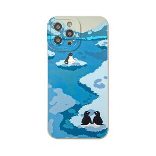 benefit可爱冰川玩闹企鹅17适用于iphone16promax苹果15PRO手机壳13新款14套12创意11全包xsmax硅胶xr防摔8p