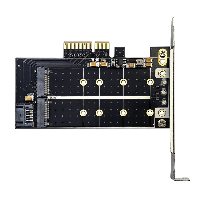 硕乐pcie转接m.2扩展卡nvme/sata固态硬盘ssd双盘位x4/16台式电脑