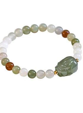 天然和田玉石多宝貔貅手链串女夏转运珠男情侣本命年生日礼物皮丘