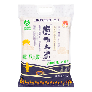 艾谷 崇明大米5kg粳米香米口感软糯10斤南粳46