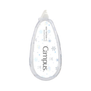 日本国誉冬日雪花修正带campus原纸色隐形可替换芯KOKUYO圣诞系列学生涂改带改正带芯8m大容量女生高颜值日系