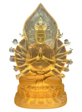 古法琉璃本命年佛像守护神摆件