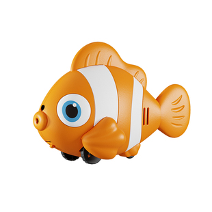 电动仿真小丑鱼摇摆走路儿童1一3岁宝宝婴儿爬行引导玩具0到6个月