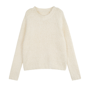 MRS Studios早春新款乍暖还寒干净極简ROW风柞蚕丝长袖针织衫毛衣