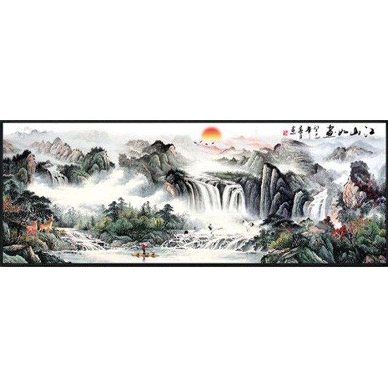 新款印花正品DMC十字绣客厅书房