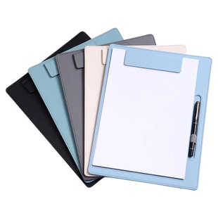 文件夹板A4资料夹定制A5小夹子活页夹硬壳大容量多功能压印刻字收纳档案夹学生商务办公会议桌面皮质菜单夹版