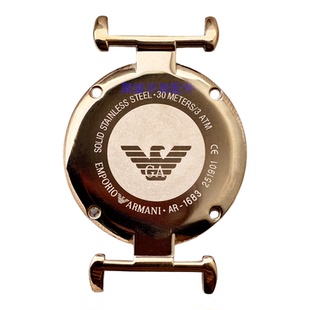 适用阿玛尼手表底盖AR1676玫瑰金色银色后盖螺丝配件男女通用后盖