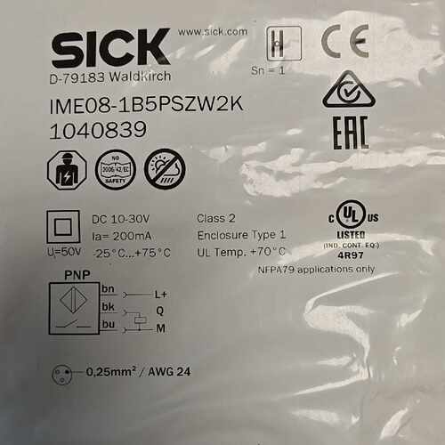 溢价-西克接近开关IME08-1B5PSZW2K 订货号10408