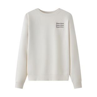 Xuperman比分系列圆领毛巾绣长袖卫衣重磅420g运动美式