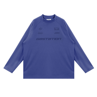 Gastation温感巡航-半高领T恤 赛车烧花牛角袖摇粒绒秋冬锁温保暖