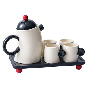 年轻人茶具套装水杯陶瓷杯具送别人乔迁礼物女士家用茶壶一壶四杯