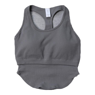 新款网红瑜伽内衣无缝美背裸感一片式运动内衣健身背心跑步训练夏