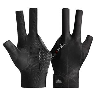 职业台球手套薄款三指透气专业高档防滑露指打桌球专用手套男女士