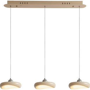 法式奶油风创意云团飞碟三头餐厅吊灯2025新款现代简约大气高级感