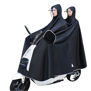 雨衣电动电瓶摩托车双人2人母子男女加大加厚长款全身防暴雨雨披