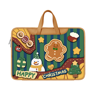 FIREPRINCESS姜饼人女生新款笔记本电脑包macbook14手提内胆包华为matebook16寸防摔防震通勤ipad小众保护套