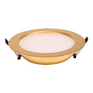 3.5寸金色超薄筒灯led三色光天花灯5W7W开孔8.5 9.5 10公分cm85mm