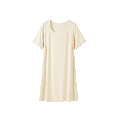 幸棉睡裙女款舒适带胸垫外穿短袖